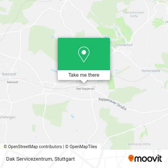 Dak Servicezentrum map