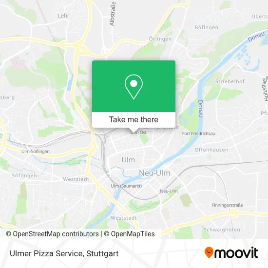 Ulmer Pizza Service map