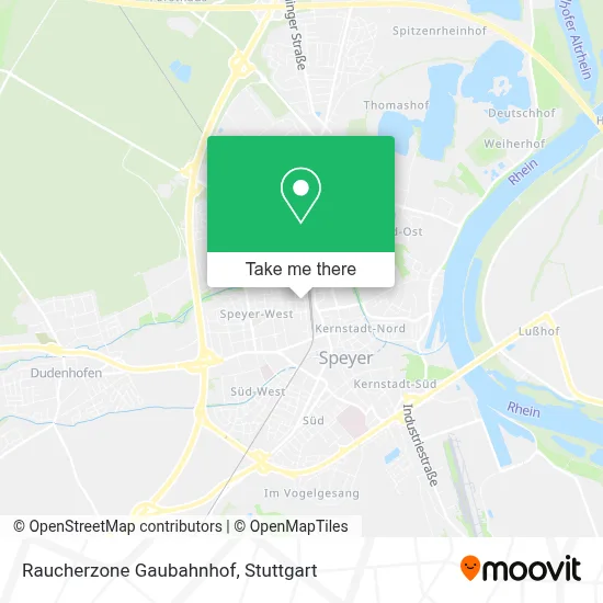 Raucherzone Gaubahnhof map