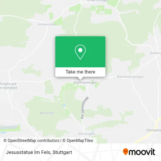 Jesusstatue Im Fels map