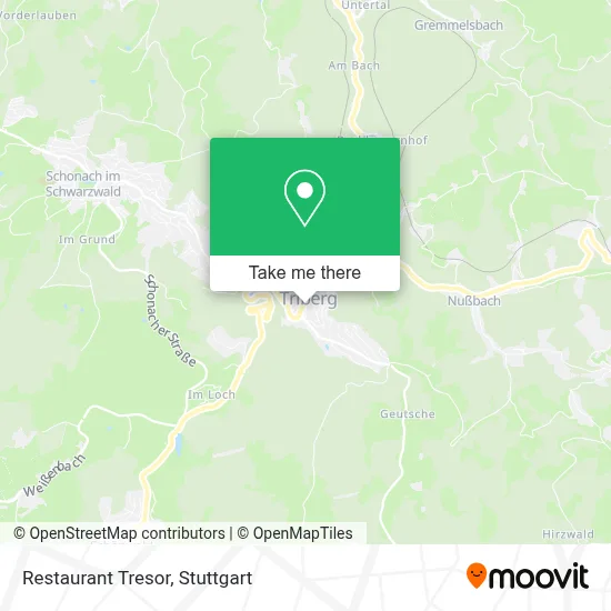 Restaurant Tresor map