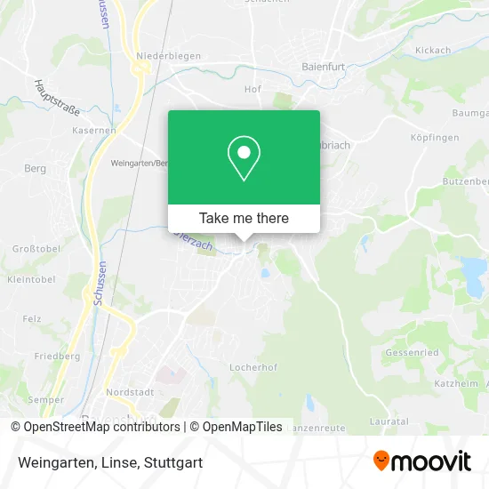 Weingarten, Linse map