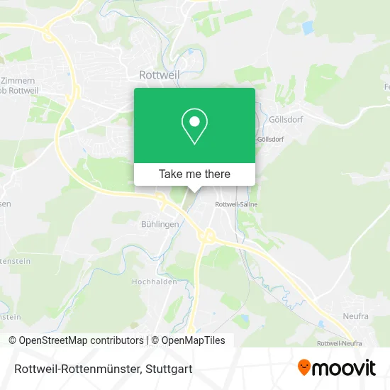 Rottweil-Rottenmünster map