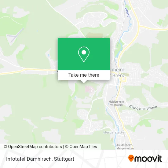 Infotafel Damhirsch map