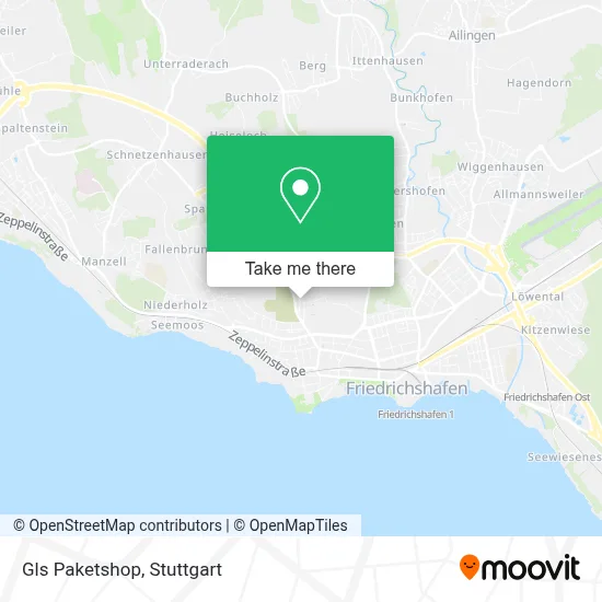 Gls Paketshop map