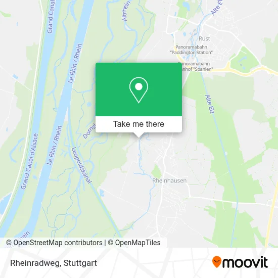 Rheinradweg map