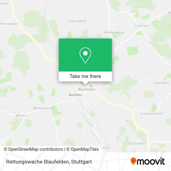 Rettungswache Blaufelden map