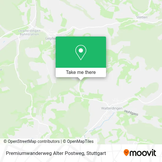 Premiumwanderweg Alter Postweg map