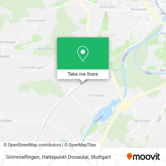 Grimmelfingen, Haltepunkt Donautal map