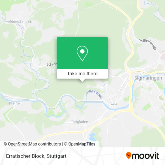 Erratischer Block map