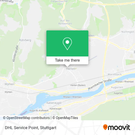DHL Service Point map