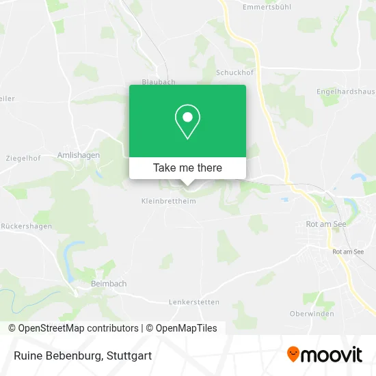 Ruine Bebenburg map