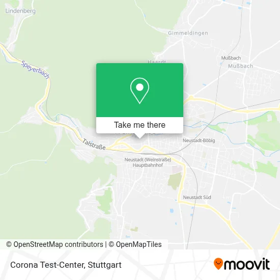 Corona Test-Center map
