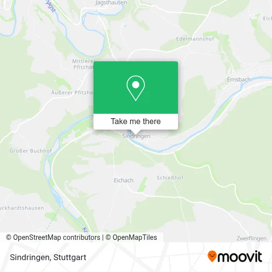 Sindringen map