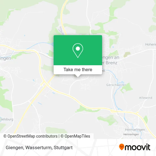 Giengen, Wasserturm map