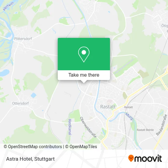 Hotel Astra map