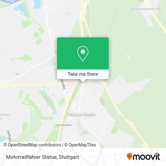 Motorradfahrer Statue map