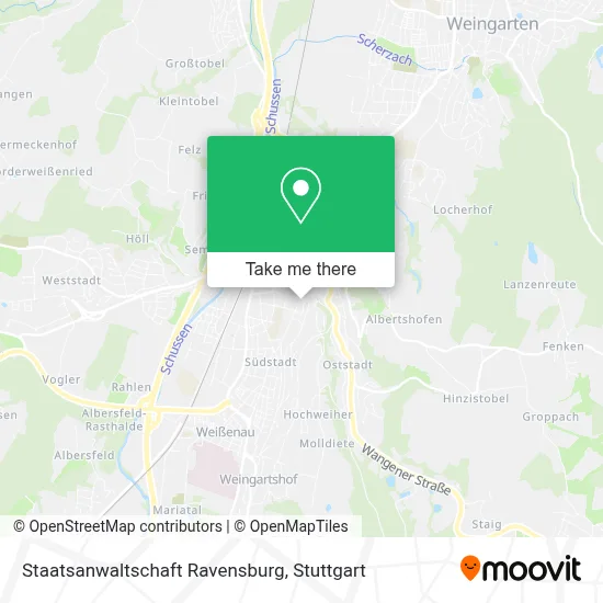 Staatsanwaltschaft Ravensburg map