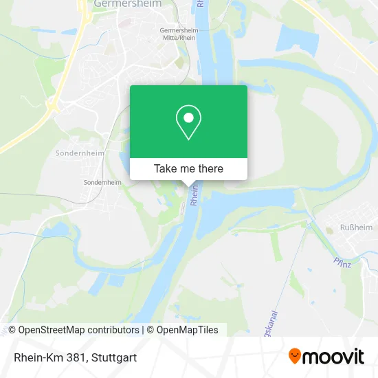 Rhein-Km 381 map