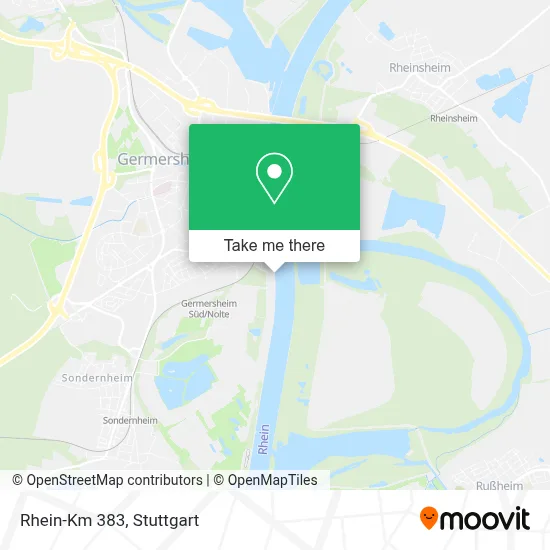 Rhein-Km 383 map