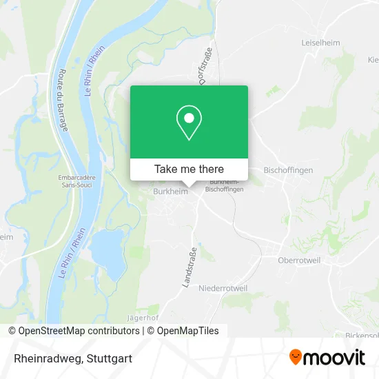 Rheinradweg map