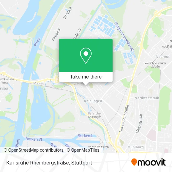 Karlsruhe Rheinbergstraße map