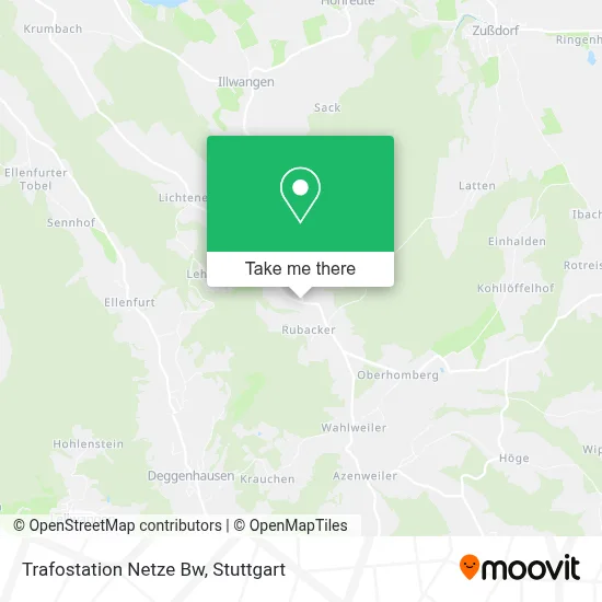 Trafostation Netze Bw map