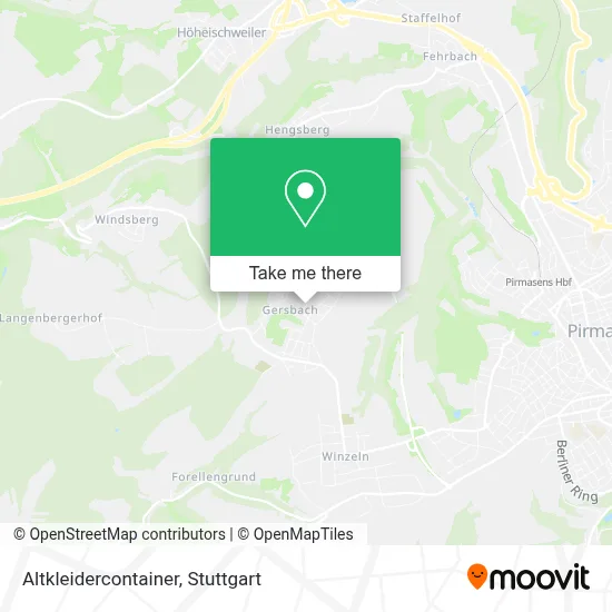 Altkleidercontainer map