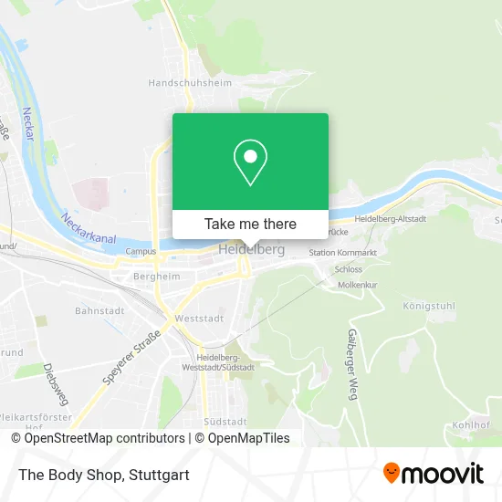 The Body Shop map