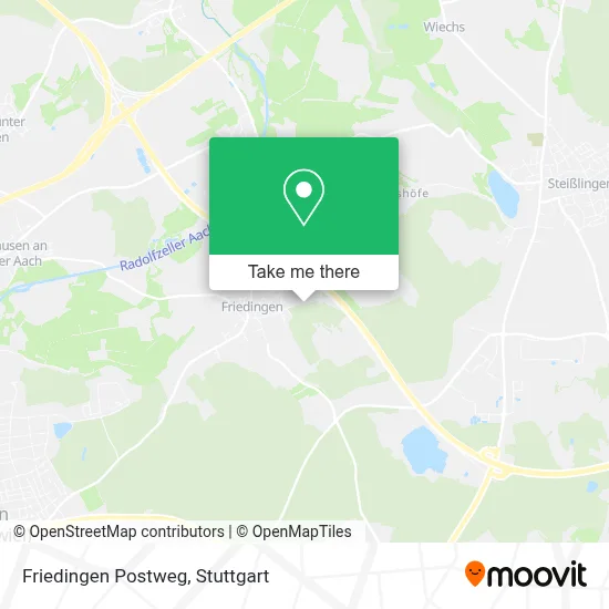 Friedingen Postweg map