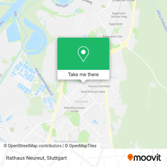 Rathaus Neureut map