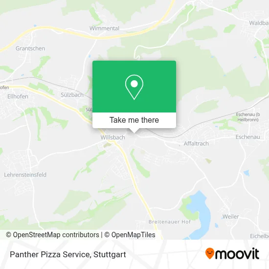 Panther Pizza Service map