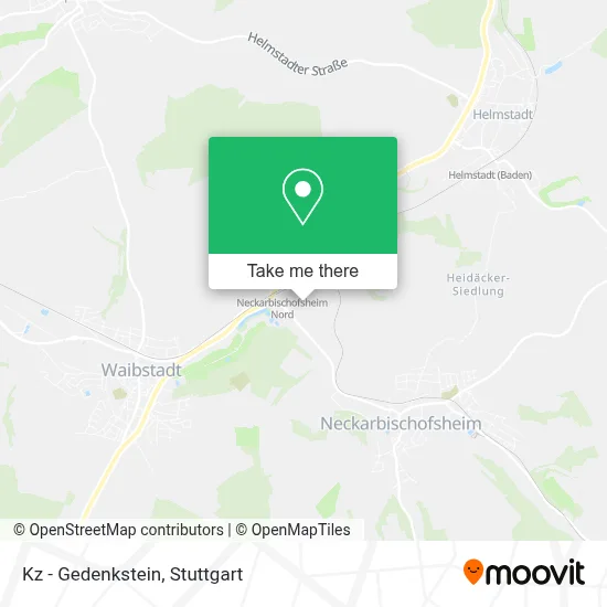Kz - Gedenkstein map
