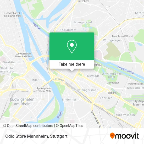 Odlo Store Mannheim map