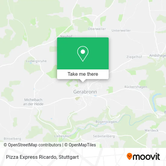 Pizza Express Ricardo map