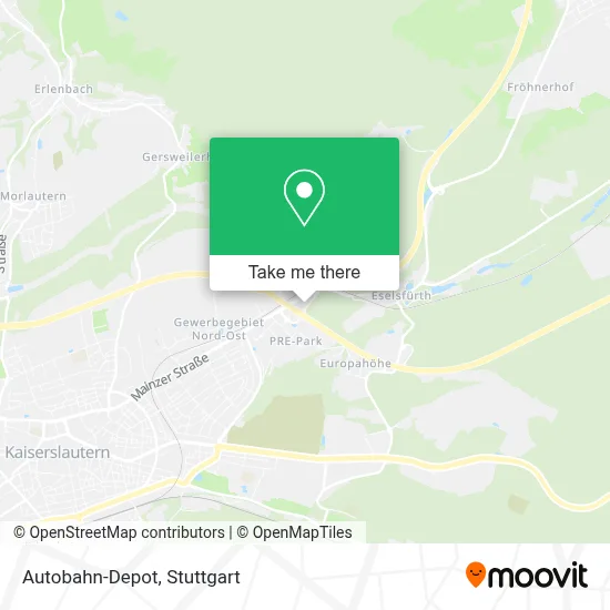 Autobahn-Depot map