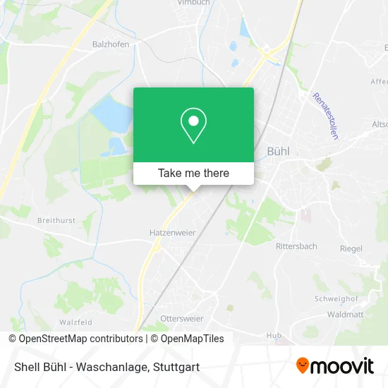 Shell Bühl - Waschanlage map