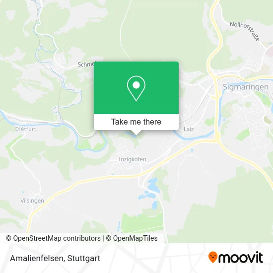 Amalienfelsen map