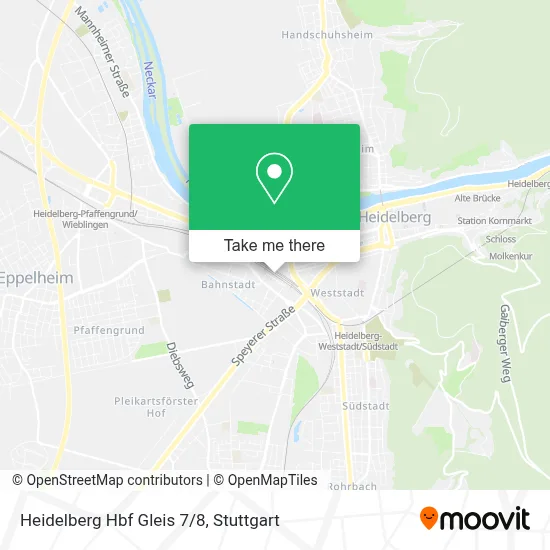 Heidelberg Hbf Gleis 7/8 map