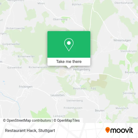 Restaurant Hack map