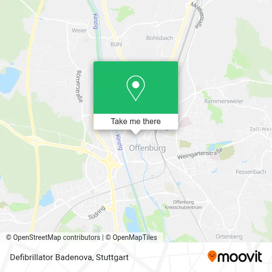 Defibrillator Badenova map