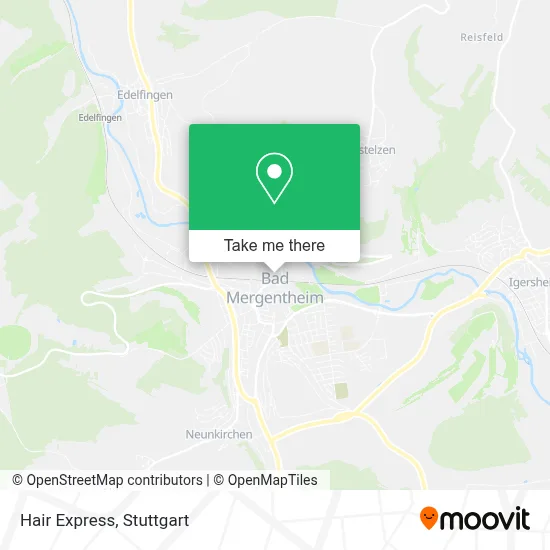 Hair Express map