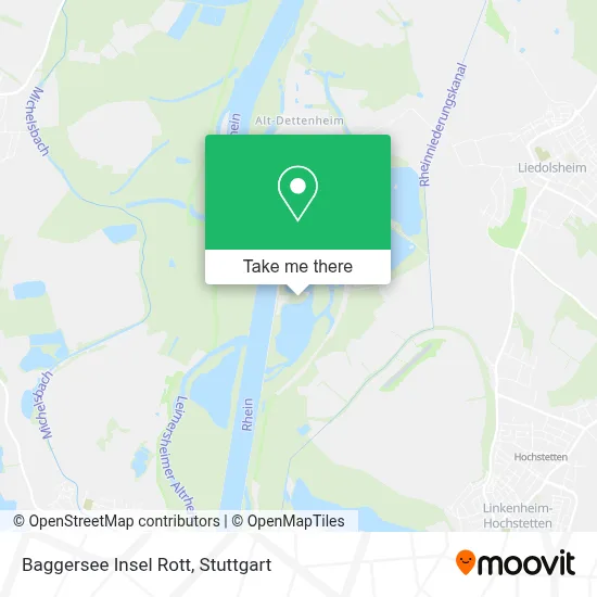 Baggersee Insel Rott map