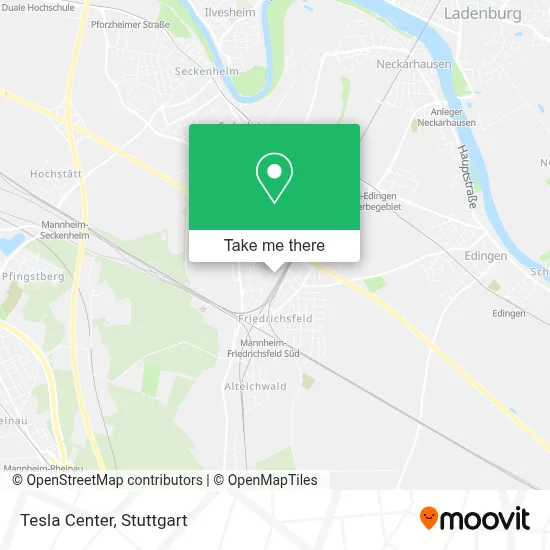 Tesla Center map