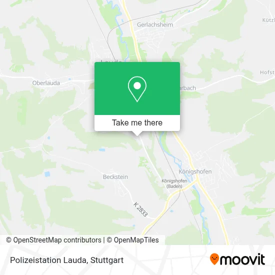Polizeistation Lauda map