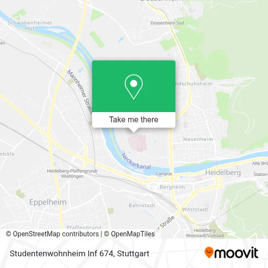 Studentenwohnheim Inf 674 map