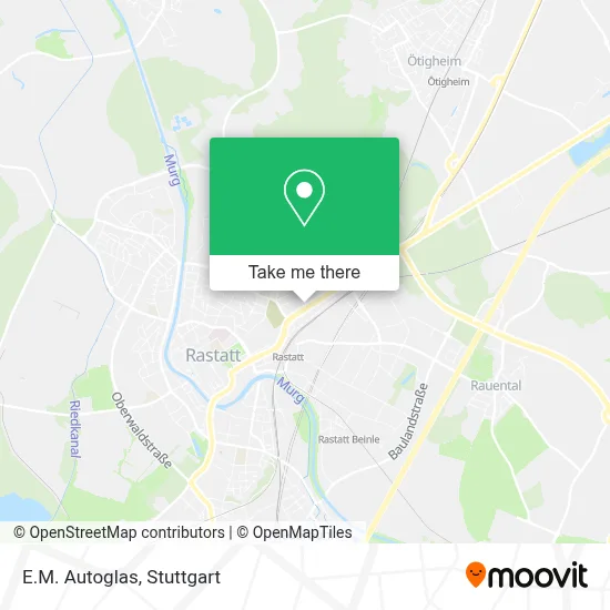 E.M. Autoglas map