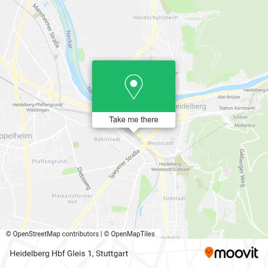 Heidelberg Hbf Gleis 1 map
