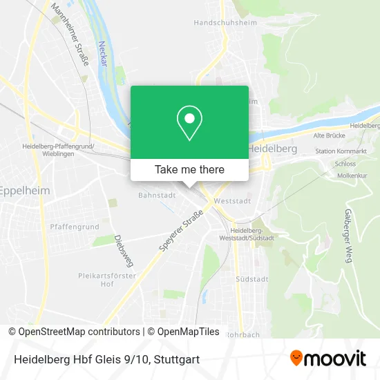 Heidelberg Hbf Gleis 9/10 map