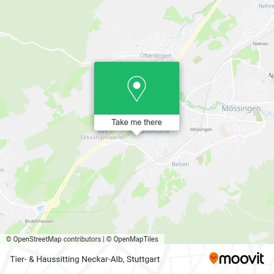 Tier- & Haussitting Neckar-Alb map